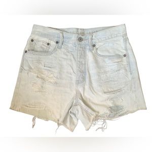 American Eagle High Waisted Distressed Denim Shorts